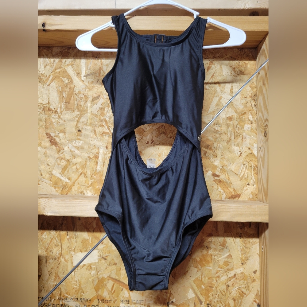 Zyia NWT Black Open Core One Piece Swimsuit Size XXS‎